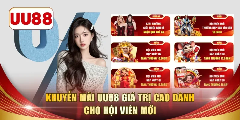 Khuyến mãi UU88 giá trị cao dành cho hội viên mới